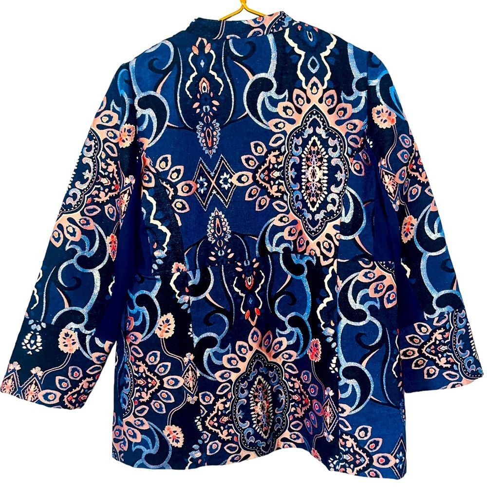 Chicos Jacquard Jacket,‎ Size Medium (8/10) Petite - Picture 4 of 5